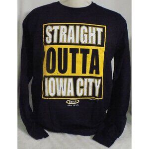 Straight Outta Iowa City Football Parody Grunge T Shirt Adult Large